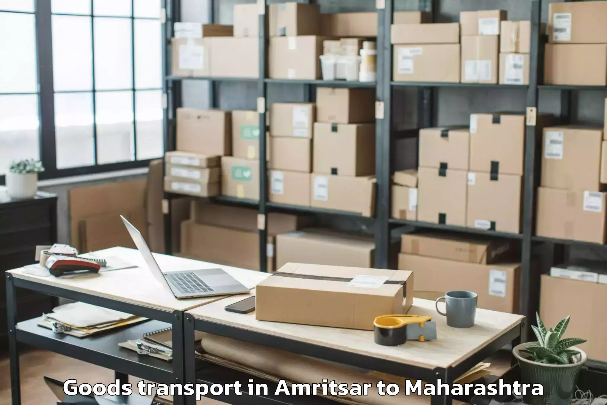 Top Amritsar to Hadgaon Goods Transport Available